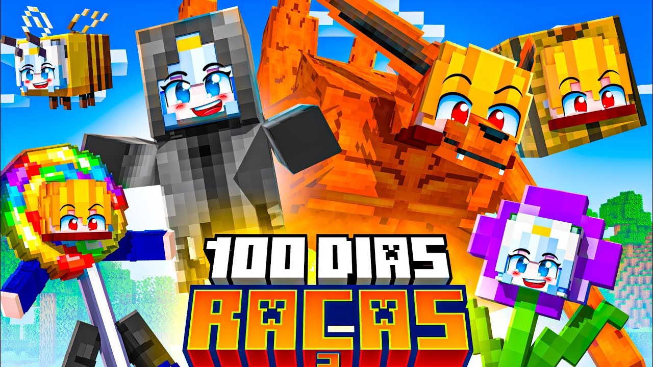 SOBREVIVI 100 DIAS MUDANDO DE RAÇA NO MINECRAFT - O FILME