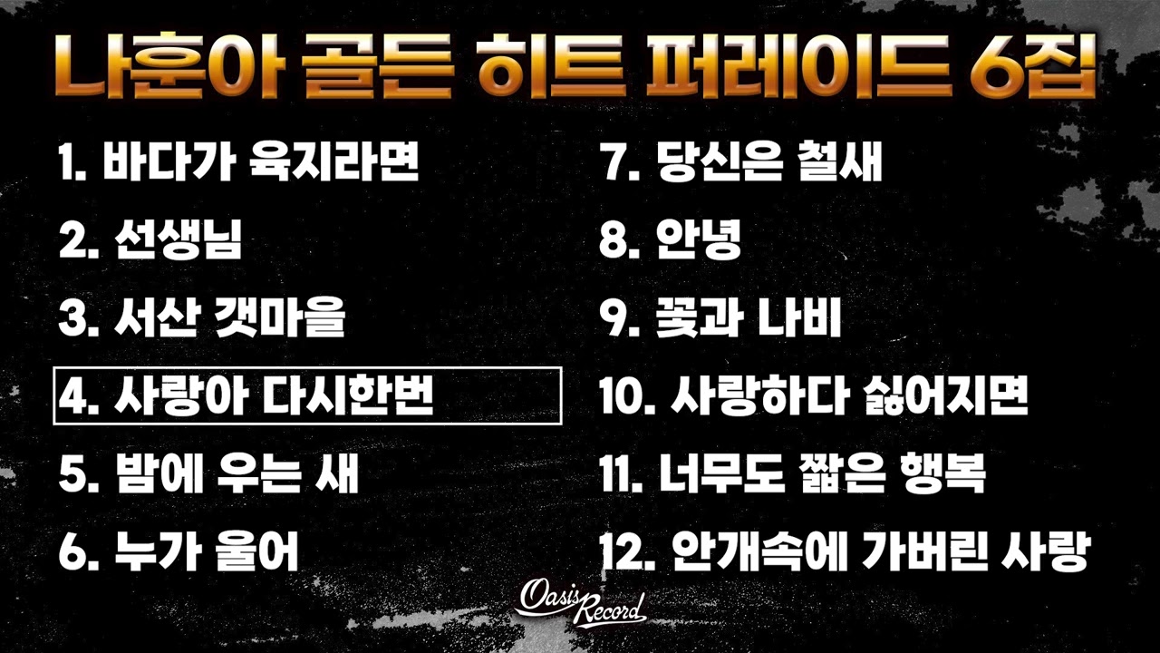 나훈아 골든 히트 퍼레이드 6집ㅣ오아시스레코드