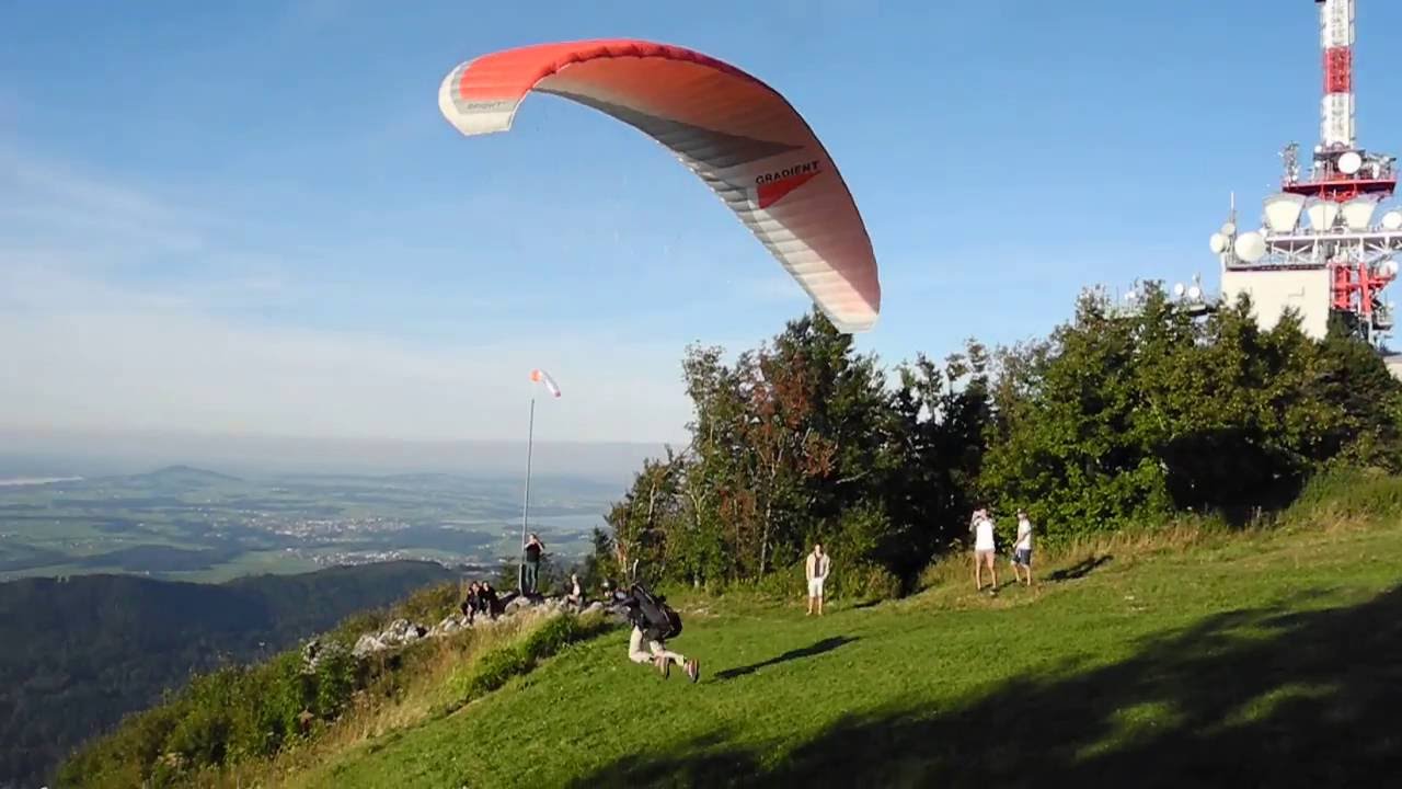 Paragliding from the top of the Gaisberg in Salzburg