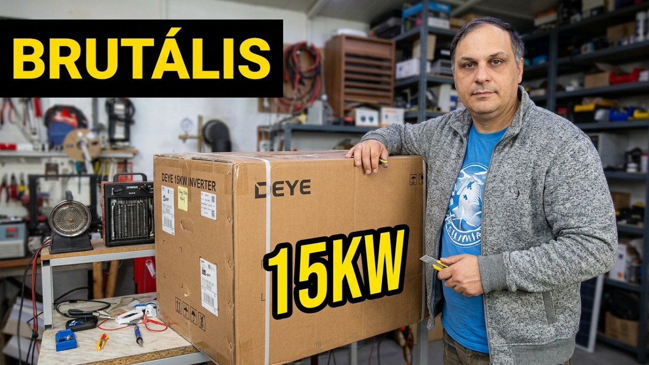 Deye SUN 15K SG05LP3 EU SM2 15KW 3 fázisú inverter unboxing