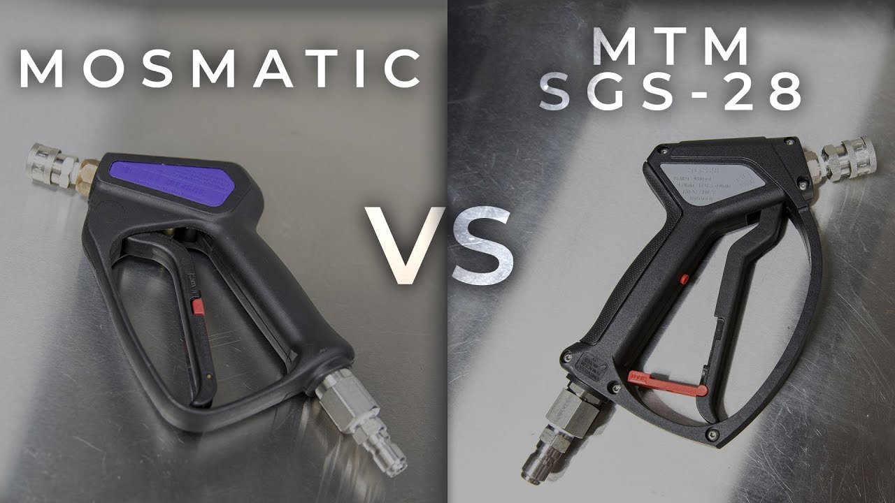 Comparing Swiveling Pressure Washer Short Guns:  Mosmatic vs MTM