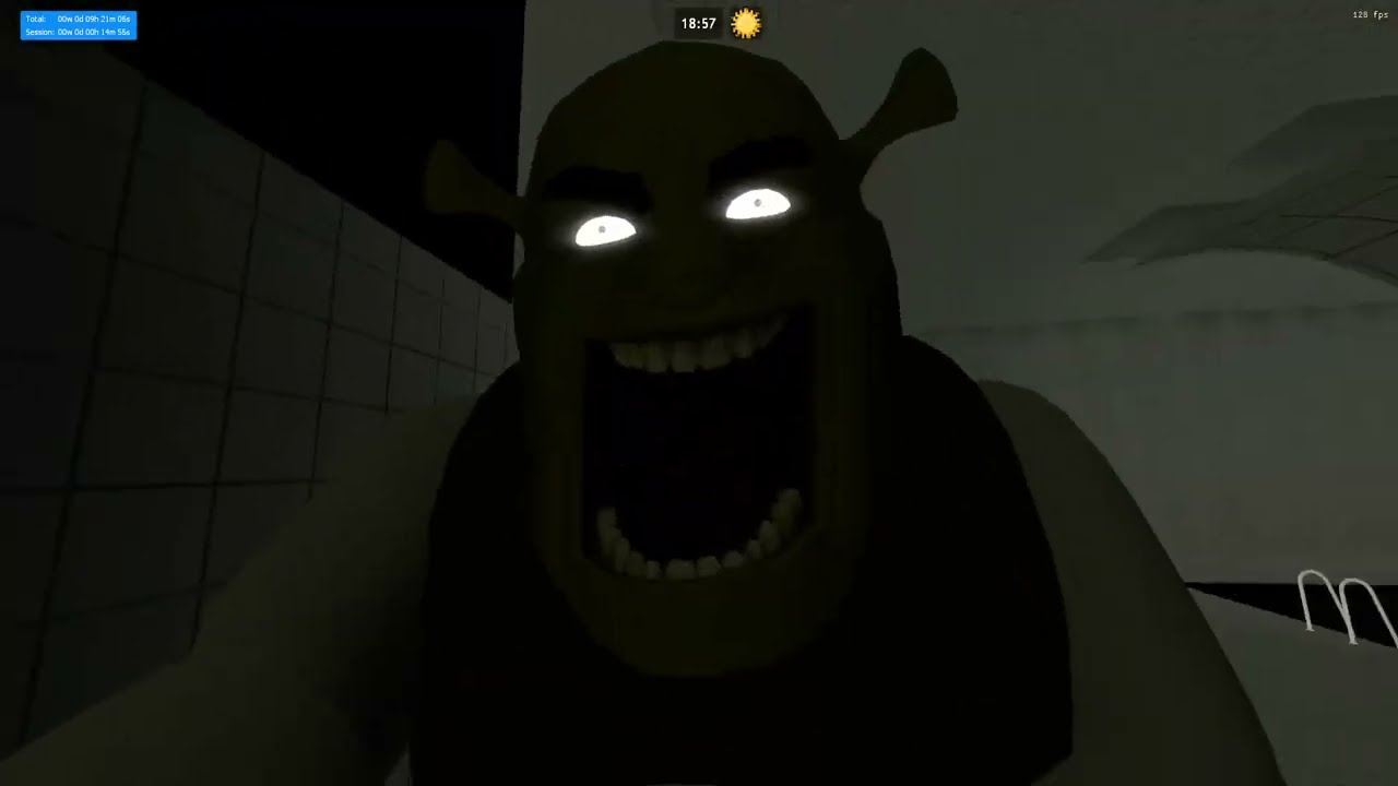 SCARY SHREK IS SWIMMING IN THE POOL MAP! NEXTBOT GMOD
