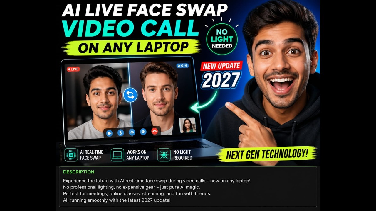 AI LIVE FACE SWAP VIDEO CALL ON ANY LAPTOP III