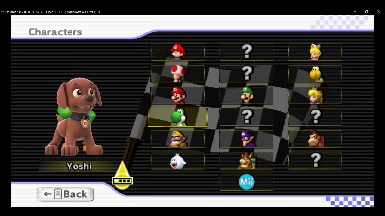 Zuma from Paw Patrol... in Mario Kart Wii! [Emulated on Dolphin]