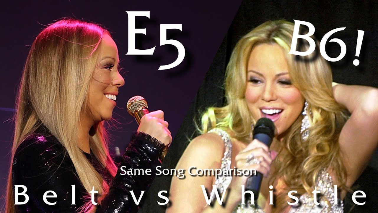 Mariah Carey - Belt VS Whistle (Same Song Comparison)