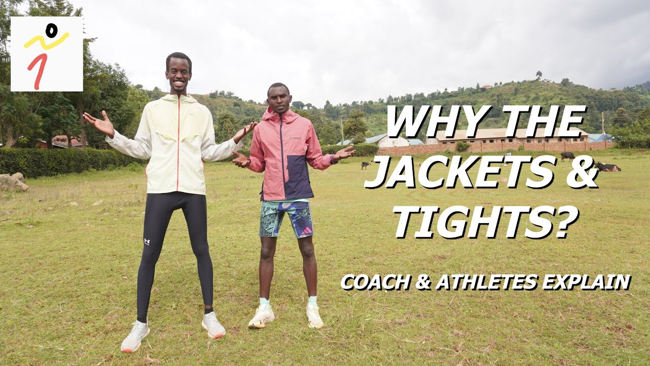 Why do Ugandan athletes train in jackets and compression tights?