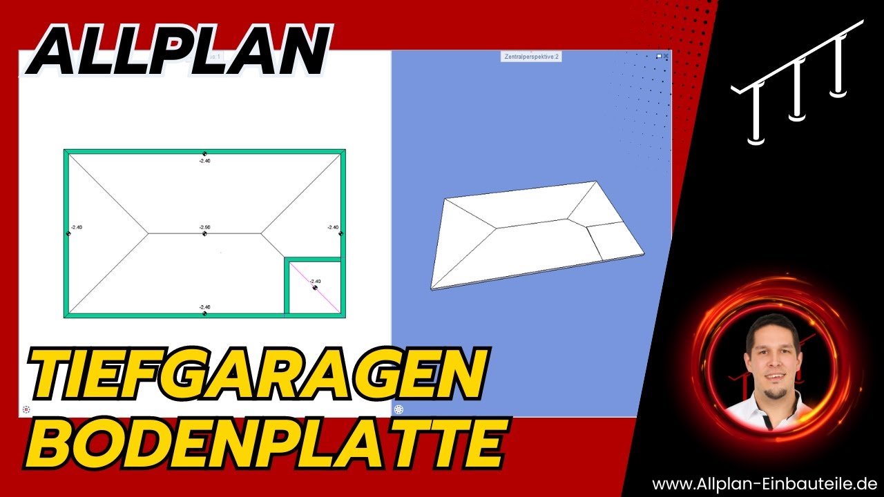 Tiefgaragen Bodenplatten in Allplan modellieren
