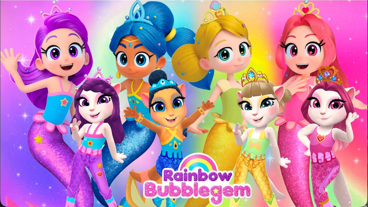 🌈🔥 My Talking Angela 2 | Rainbow BubbleJem | New Cosplay | Makeover ✨