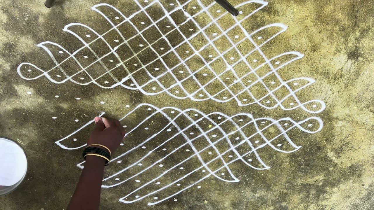 13*3 Dots Sikku Kolam | Simple Melikala Muggulu | Easy Rangoli