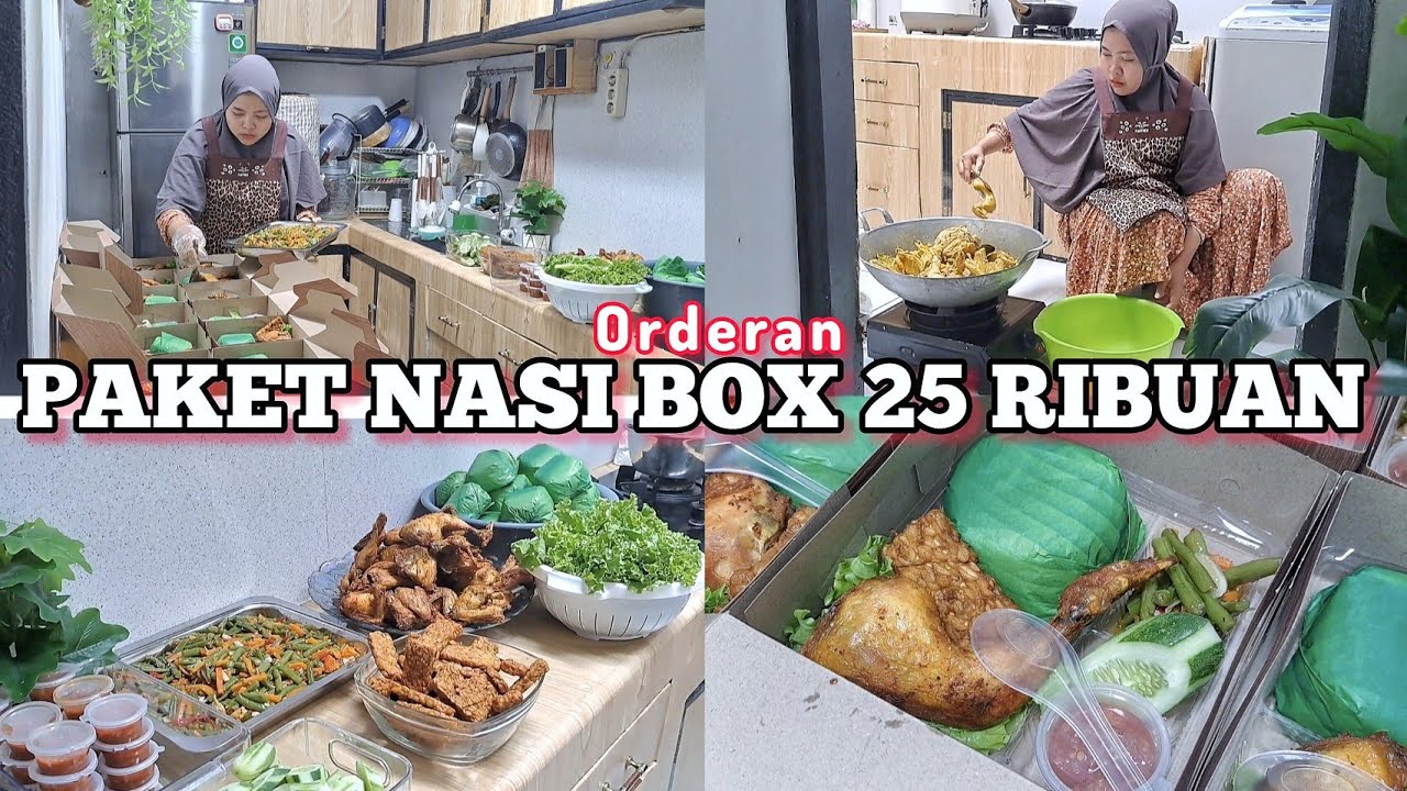 ORDERAN PAKET NASI BOX 25 RIBUAN @Nia Hermanto #idejualan #ayamgoreng #nasibox #irt #dailyvlog