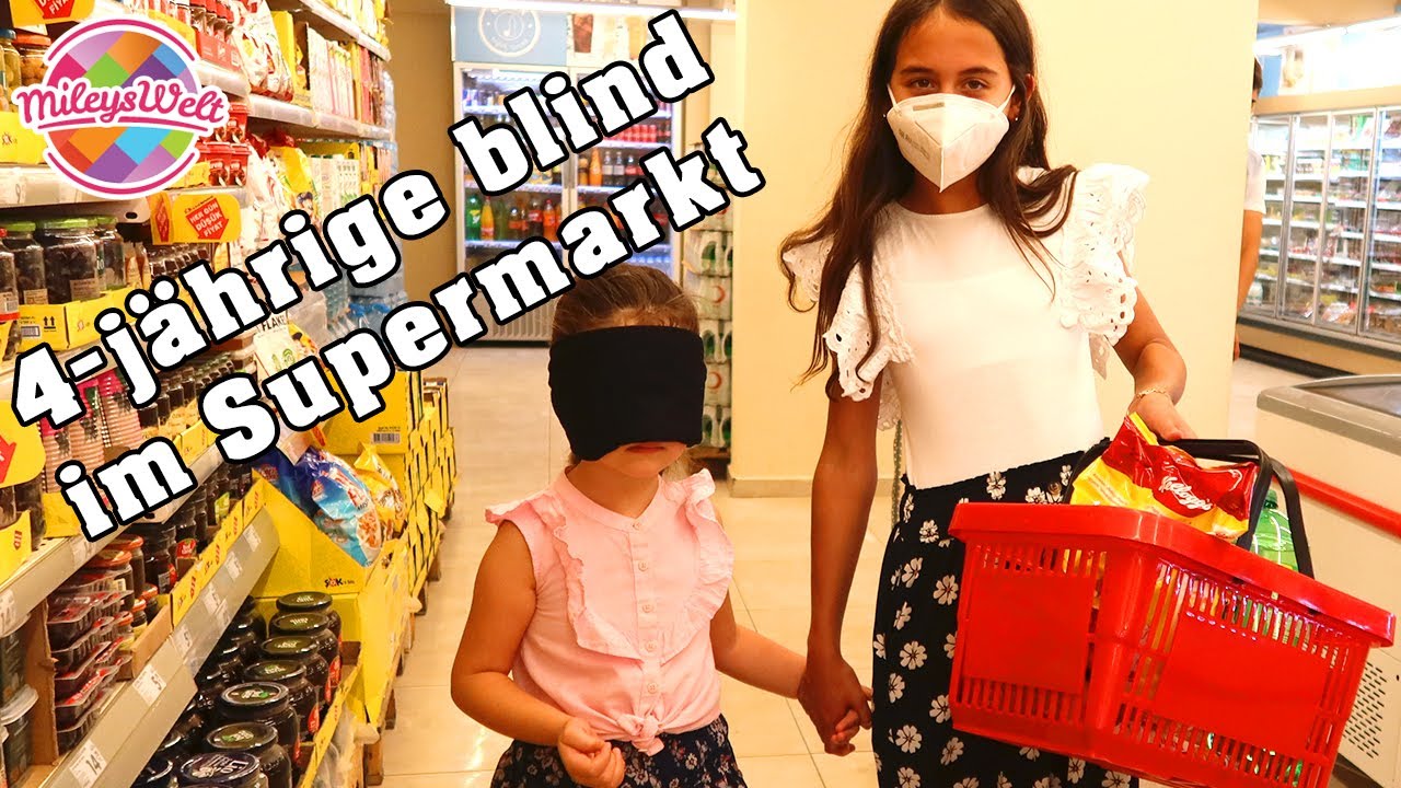 WAS KAUFT eine 4-jährige BLIND  im Supermarkt  🙈 !!! | Mileys Welt