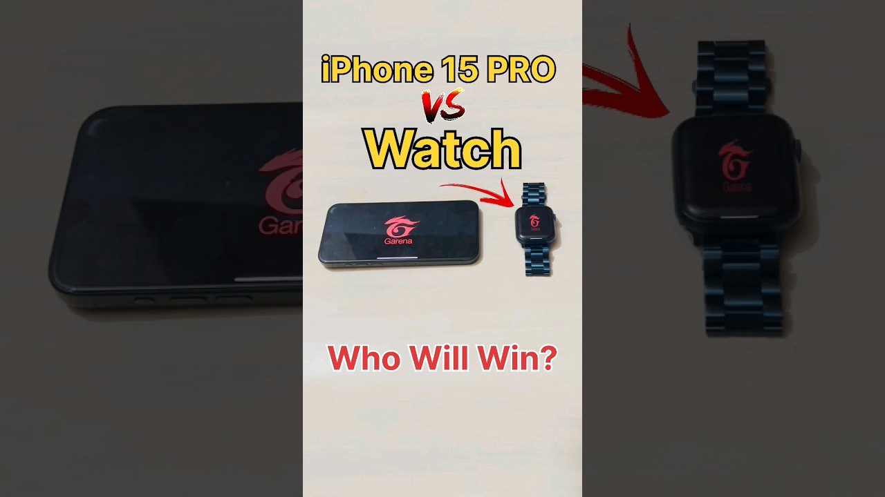 iPhone 15 PRO MAX 😈 vs WATCH - FREEFIRE TEST #freefire #watch #iphone15 #smartwatch