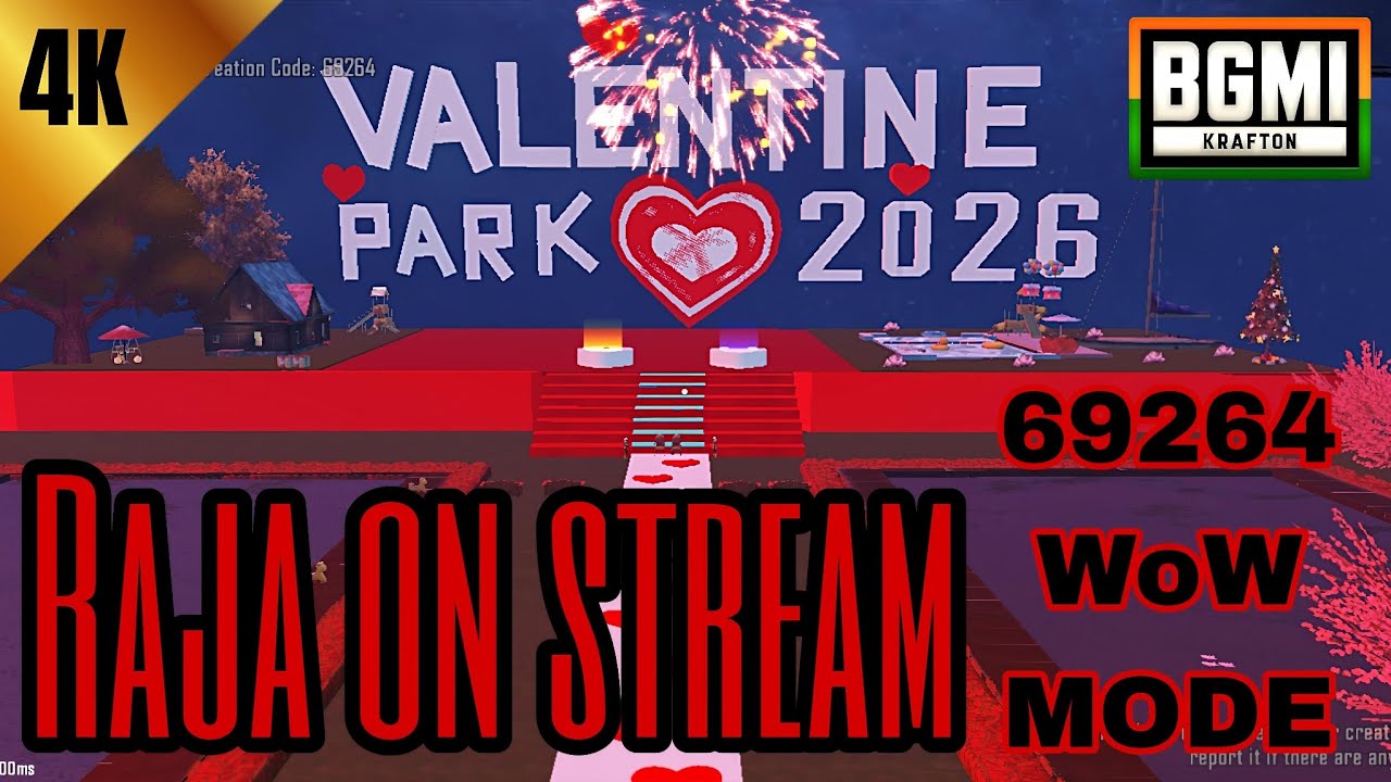 🔥BGMI WoW Mode 69264 | Valentine Park 2026 💘 | Full Masti, Action & Epic Gameplay 😍