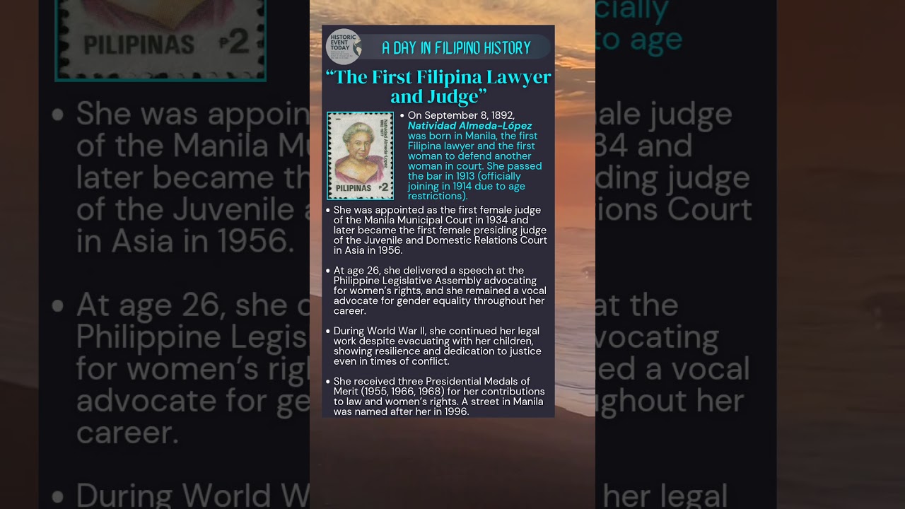 September 8, 1892 - &ldquo;The First Filipina Lawyer and Judge&rdquo;