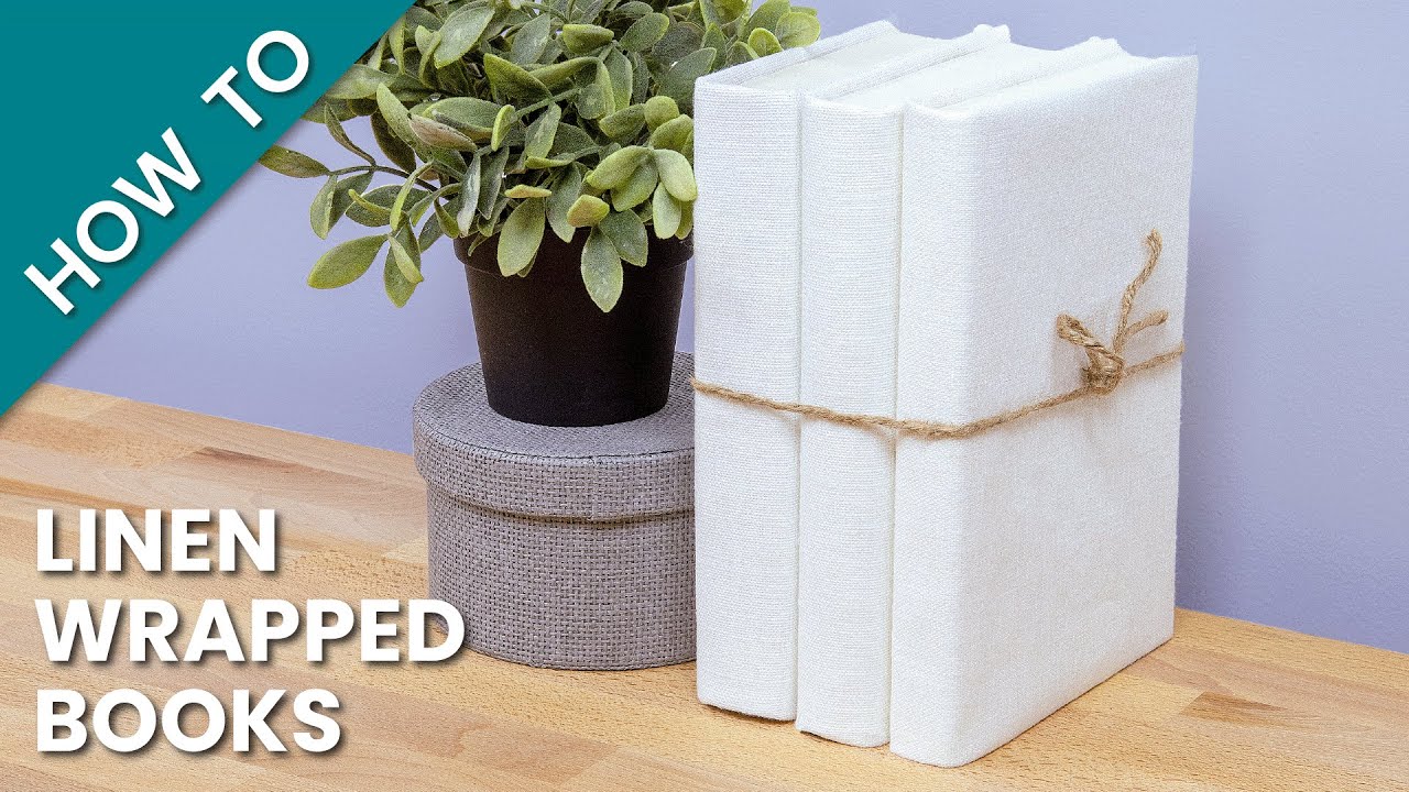 How to Make Decorative Linen Wrapped Books