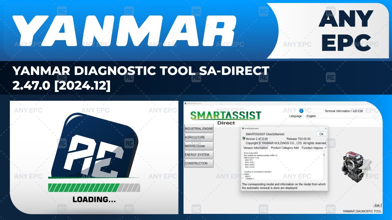 YANMAR DIAGNOSTIC TOOL SA-DIRECT 2.47.0 [2024.12] | INSTALLATION