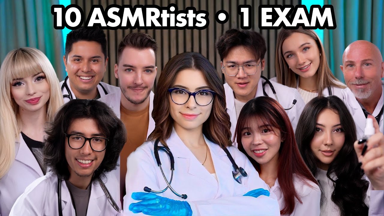 10 ASMRtists Do Cranial Nerve Exams 🧠 Ultimate Medical ASMR Collab