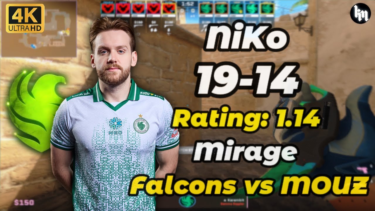 NiKo (19-14) Falcons vs MOUZ (Mirage) | StarLadder Budapest Major 2025 #cs2 #NiKo