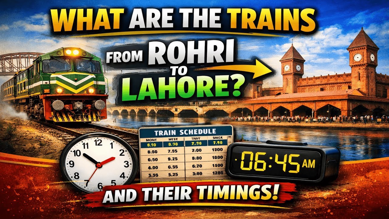 What are the Trains Between Rohri Junction and Lahore Junction .#railghar #pakistanrailways