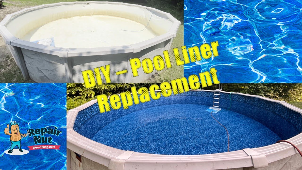 DIY - Above Ground Round Pool Liner Replacement. Beaded Liner 24 foot.