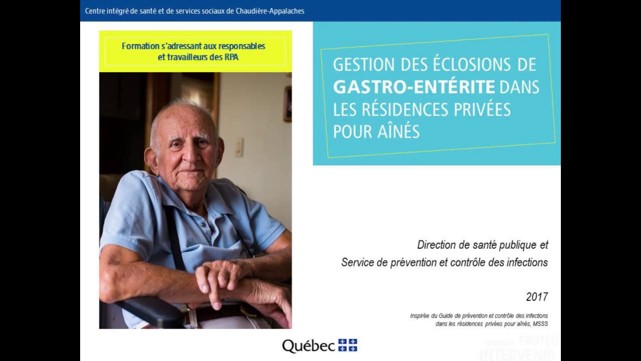 Formation sur la gestion des éclosions de gastro-entérite dans les résidences privées pour aînés