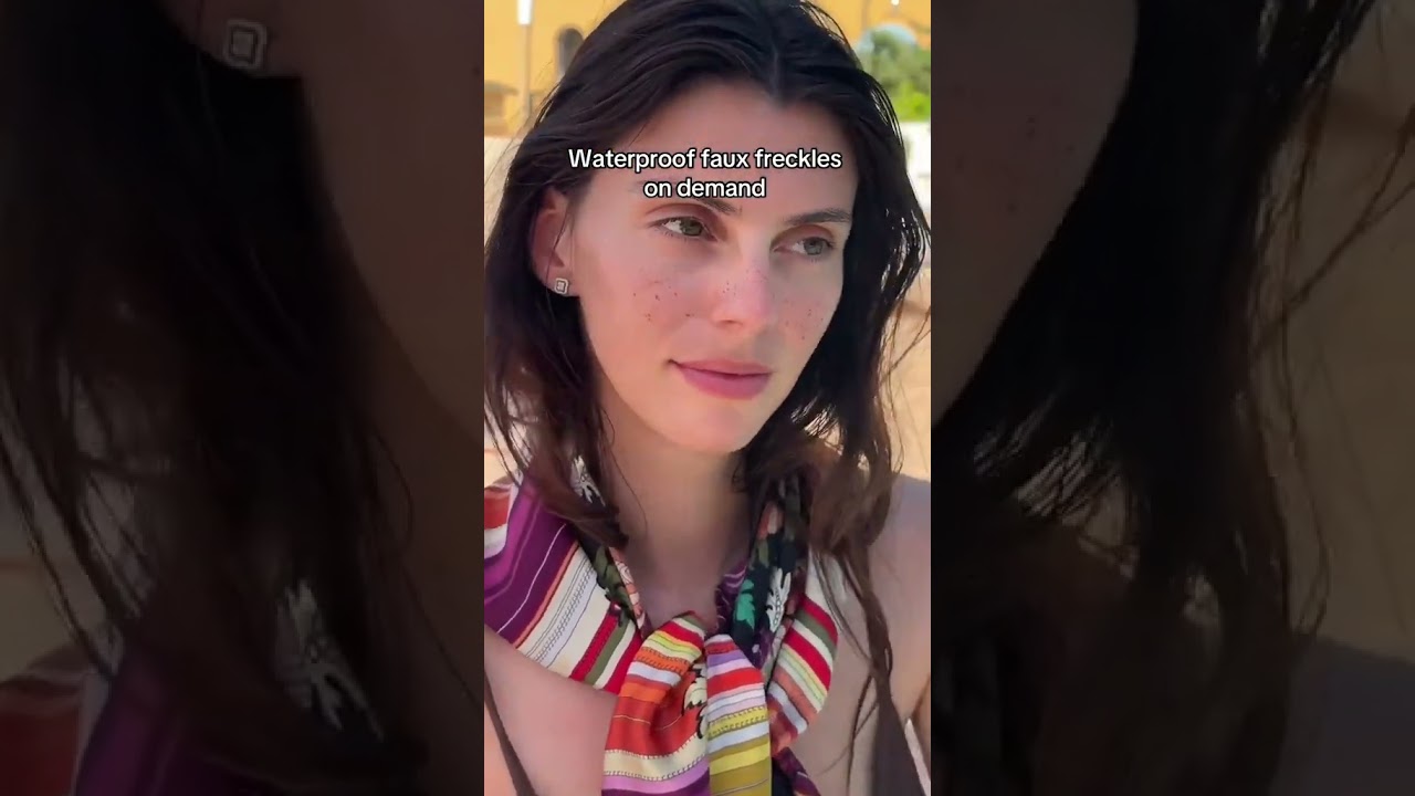Fake freckles that are swim proof on vacation days #fauxfreckles #fakefreckles #freckles #makeup