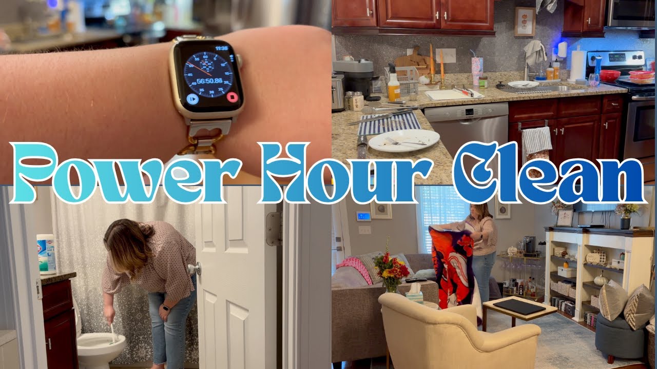 How much can I actually clean? | Power Hour Realistic Speed Clean With Me