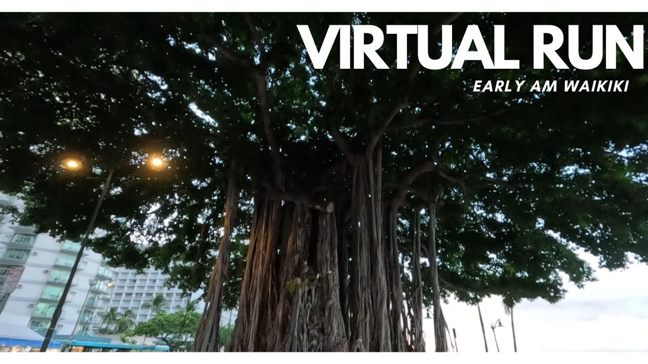 Virtual Running | Treadmill or indoor cardio exercise machine virtual run at Waikiki