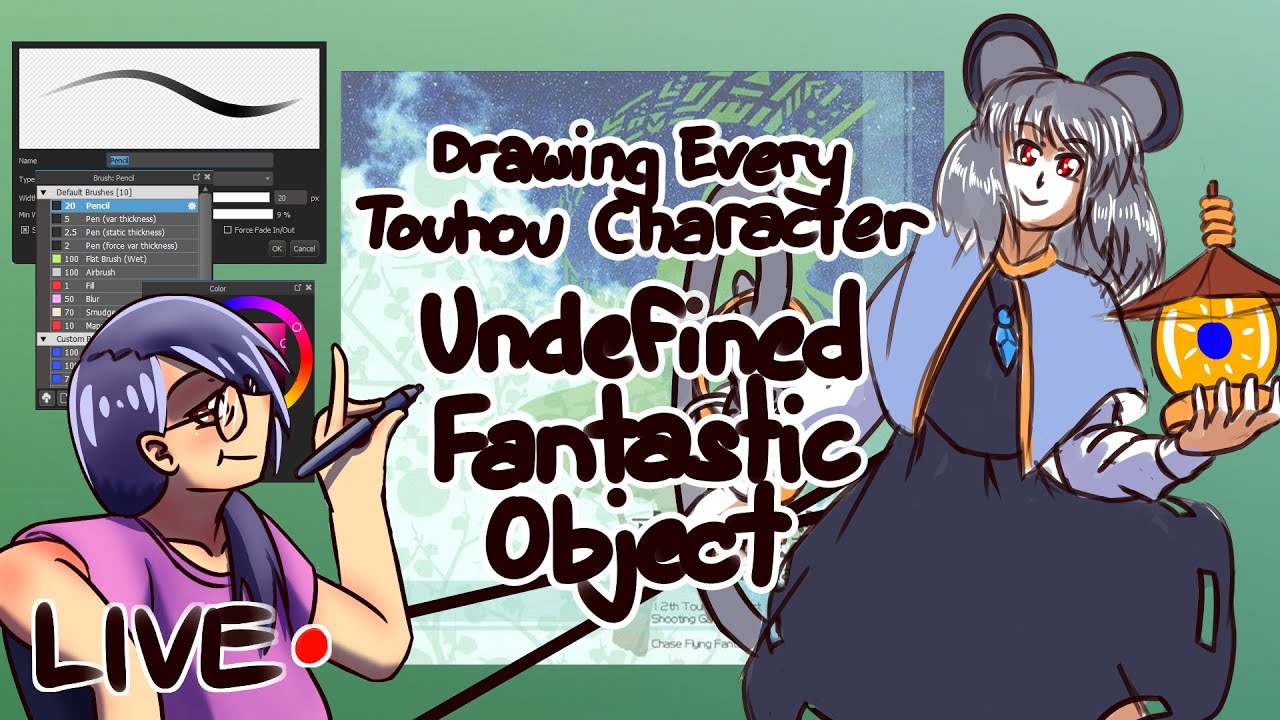 Continuing to Draw Touhou Undefined Fantastic Object Characters!