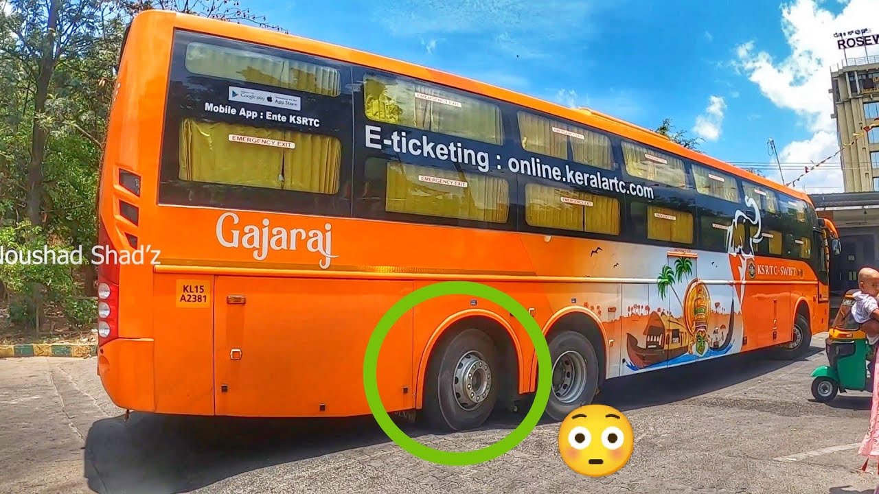 This is how 14.95m long volvo bus turning in challenging turns with ease😳steerable tag axles working