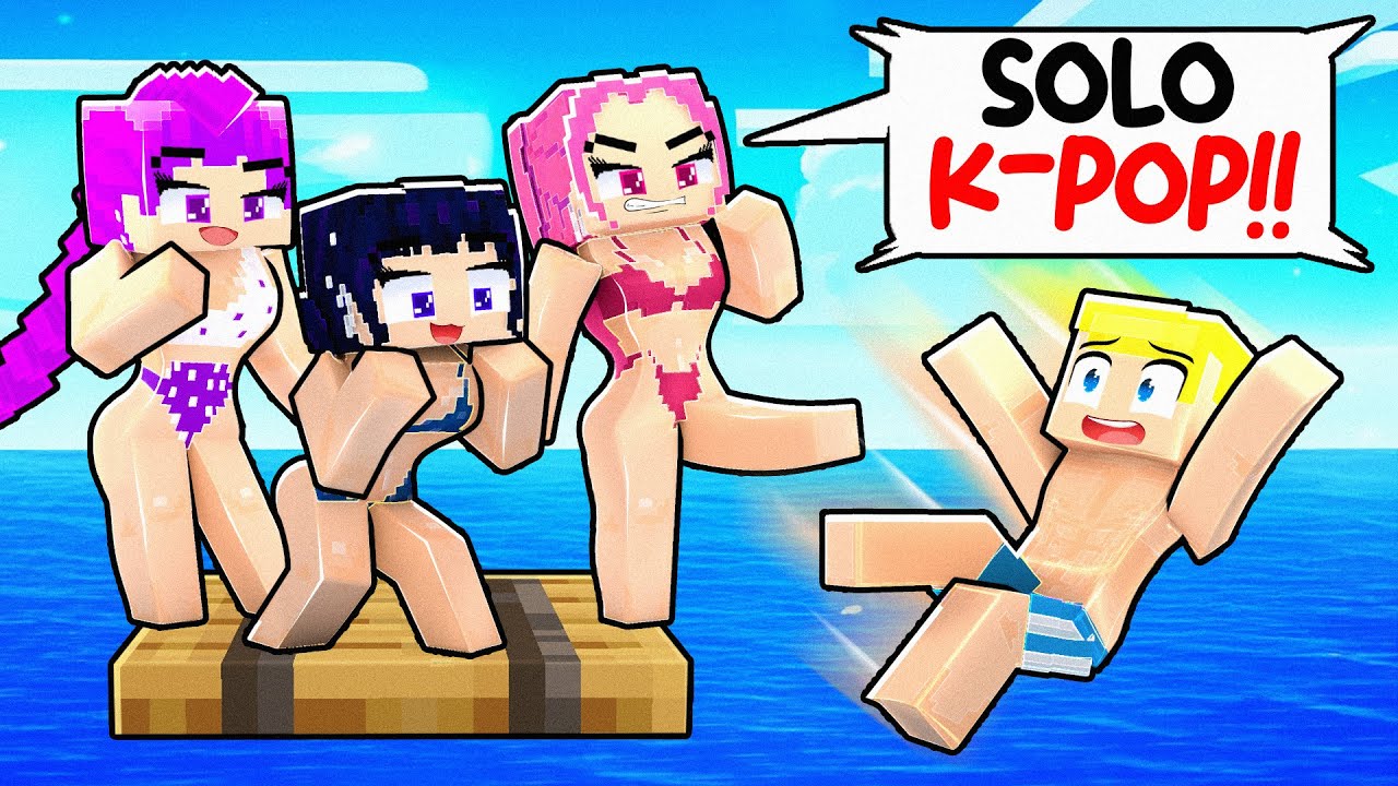 1 MASCHIO su una zattera SOLO K-POP DEMON HUNTERS Su Minecraft!
