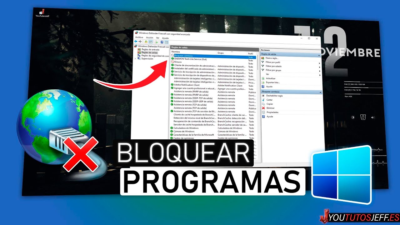 Bloquear un Programa con FIREWALL de Windows ✅ Bloquear Acceso a Internet