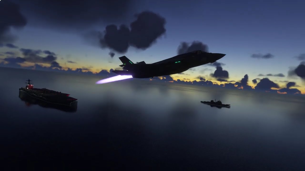 MSFS 2024 VR DLSS4.5 F-34B Hover Out of Carrier