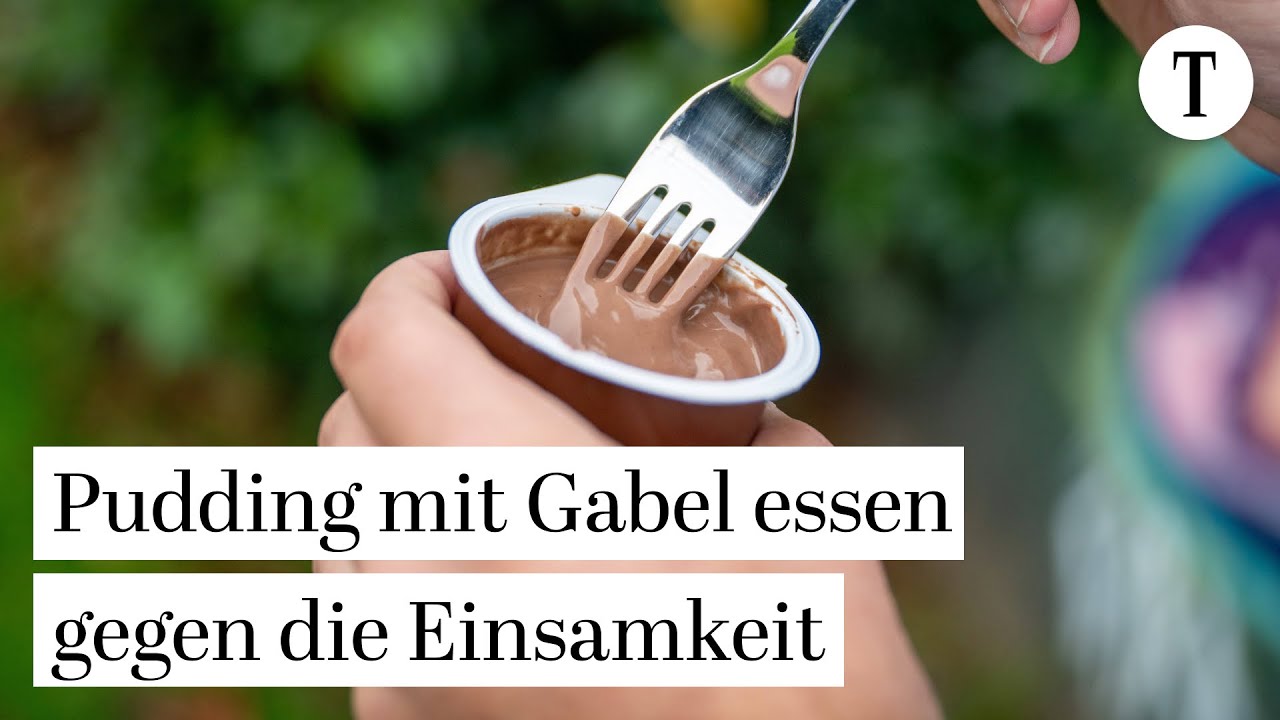 Hunderte bei Pudding mit Gabel in Berlin