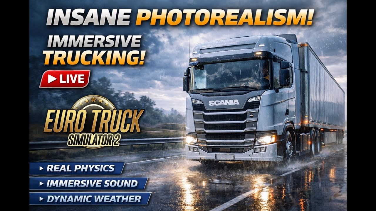 ETS2 INSANE Photorealism! Real Physics + Dynamic Weather | Cinematic Trucking RTX 5090