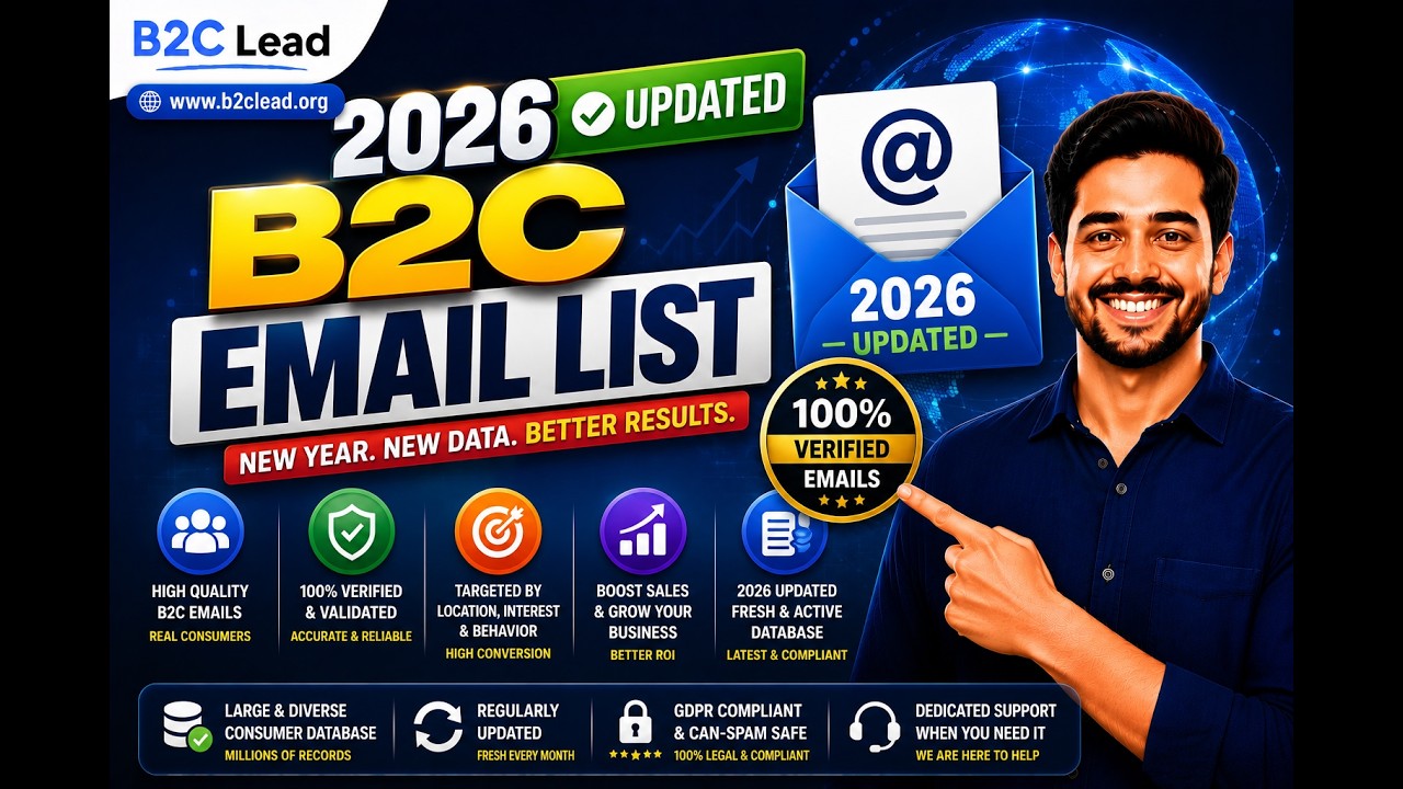2026 Updated B2C Email List | Verified Consumer Email Database for Lead Generation by B2C Lead