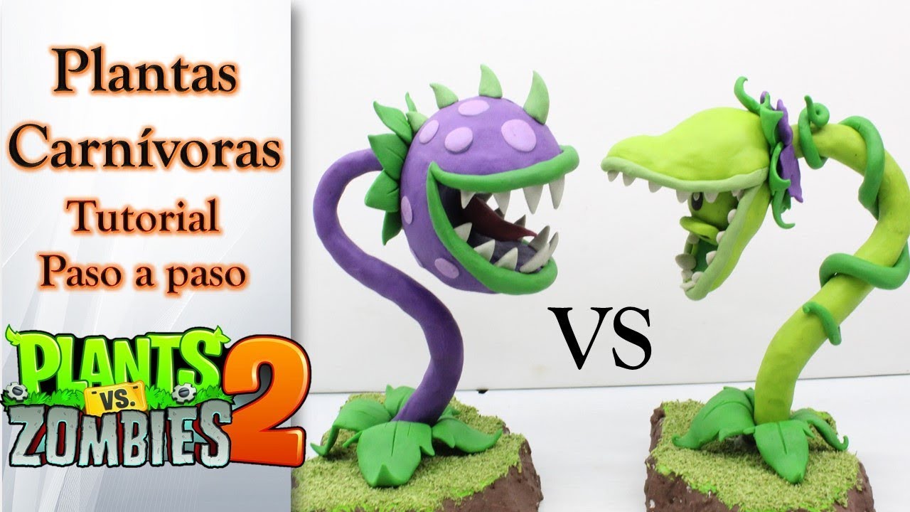 Plants vs Zombies como hacer plantas carnivoras de plastilina / how to make  carnivorous plants