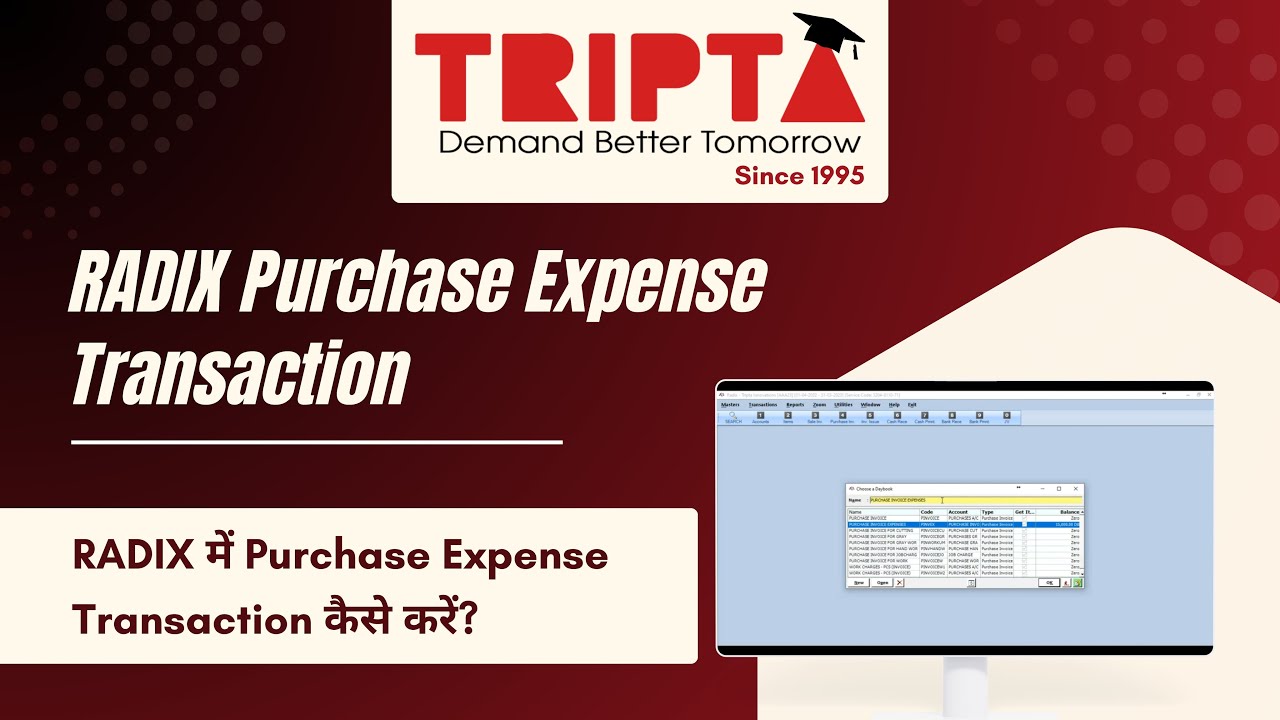How to Record a Purchase Expense Transaction in RADIX | Tutorial