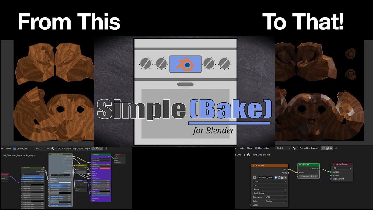 Simplebake // Дополнение для выпечки в Blender 3d!