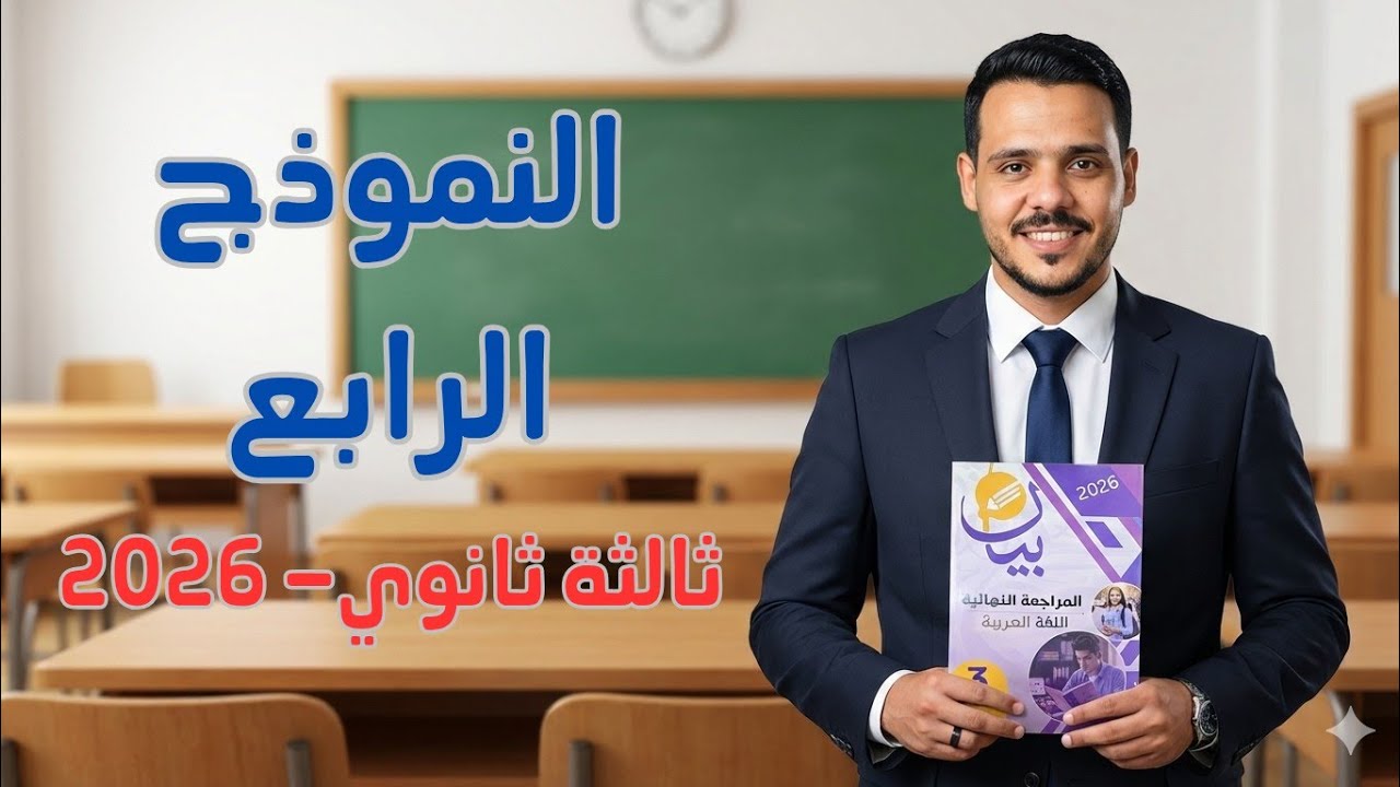 حل النموذج الرابع | كتاب بيان مراجعة نهائية 2026 | الصف الثالث الثانوي 