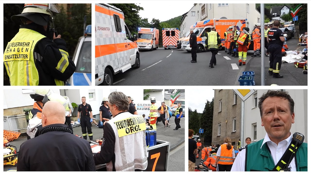 2023 06 20 - MAnV-Großübung Amok-Alarm in Hagen-Hohenlimburg Regenbogenschule (Polizei Feuerwehr RD)
