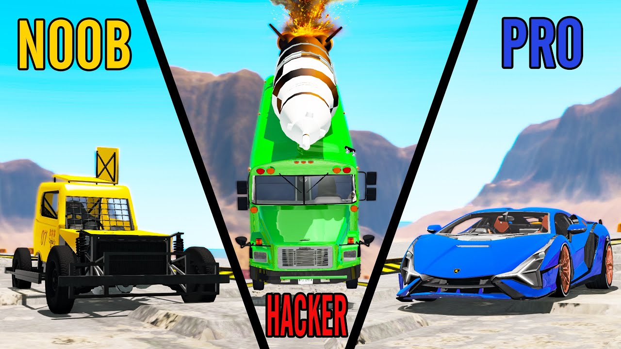 NOOB vs PRO vs HACKER #31 - Beamng drive