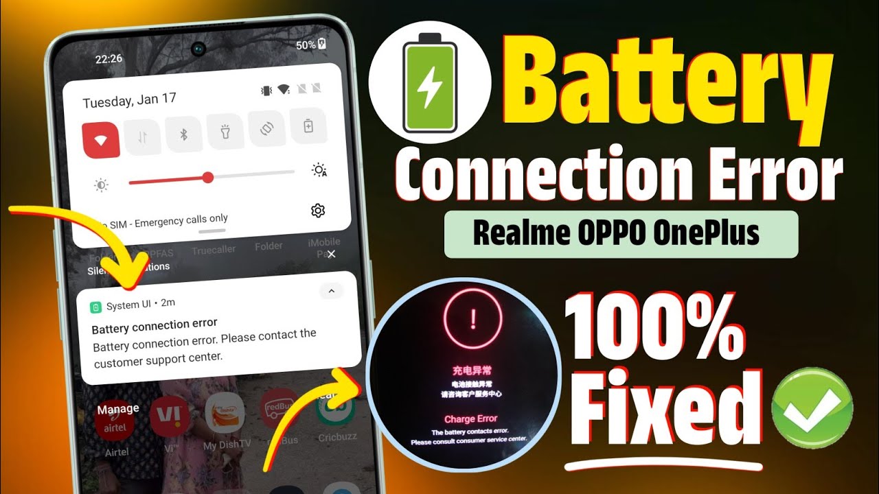 Solved battery connection error battery connection error please contact the customer support centre