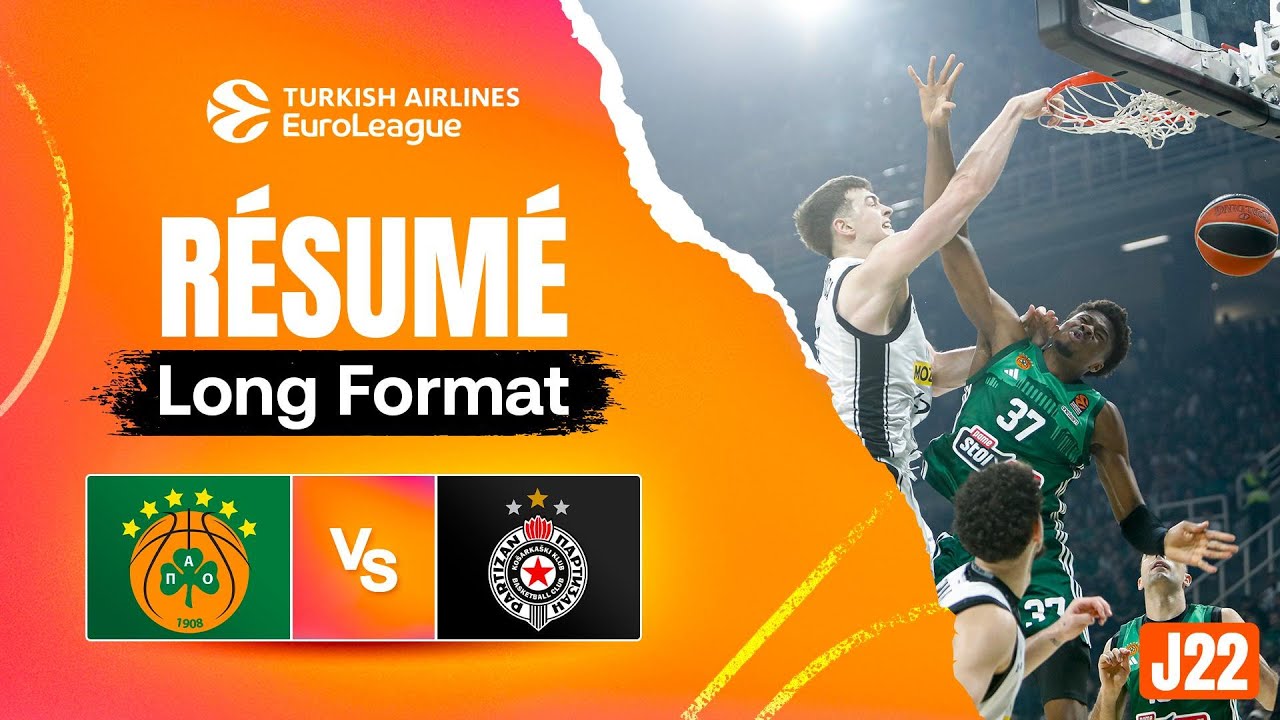 Le dunk de l'année ? - Panathinaïkós vs Partizan - Résumé - EuroLeague J22