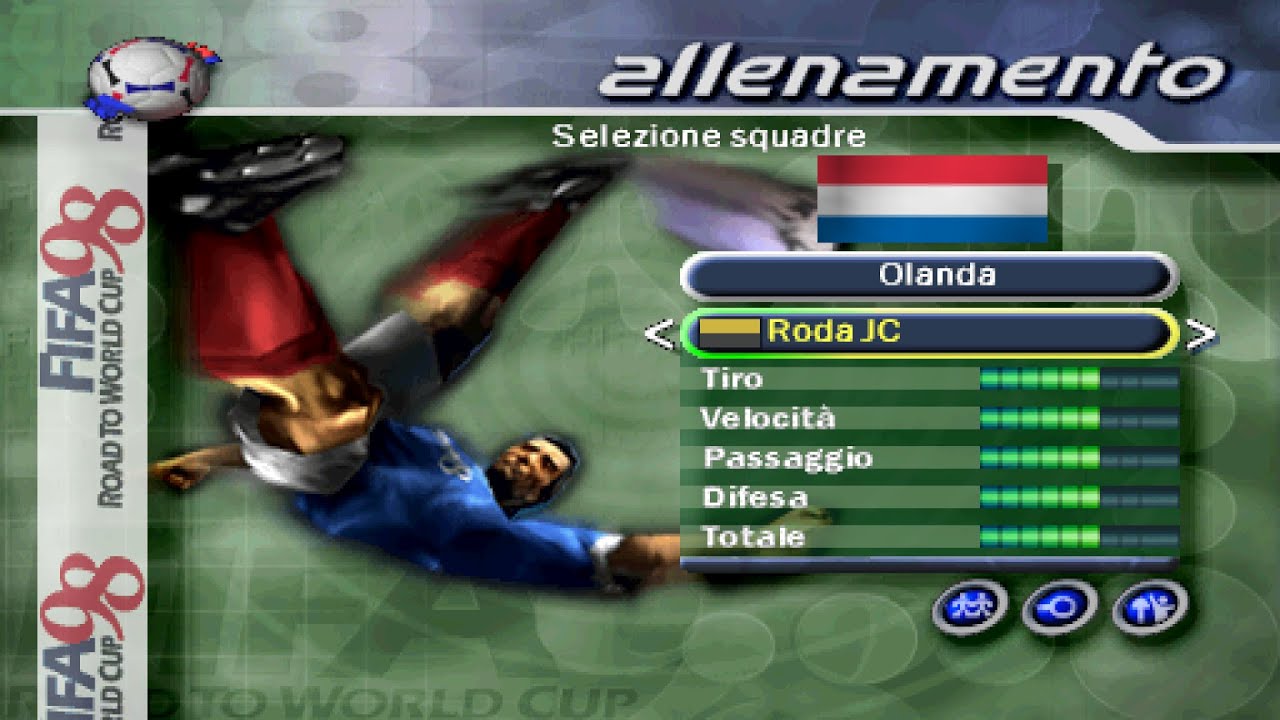 statistiche dei giocatori del roda jk kerkrade su fifa 98