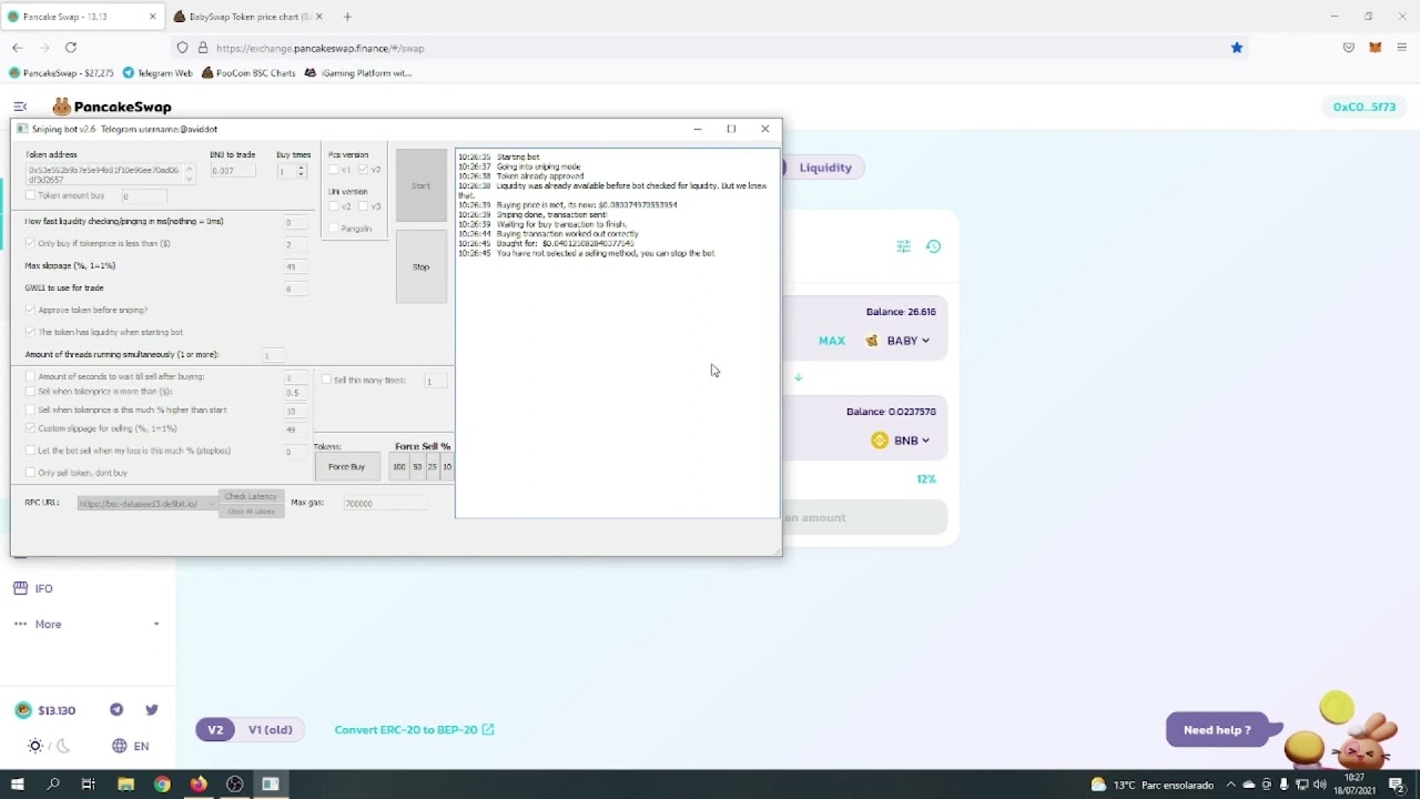 PancakeSwap BSC Token Bot | PancakeSwap Bot