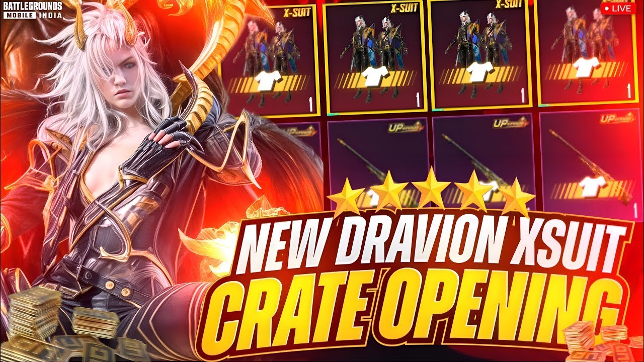 💎 Dravion X-Suit Crate Opening in BGMI | Spent 8000 UC & Got Almost Everything!