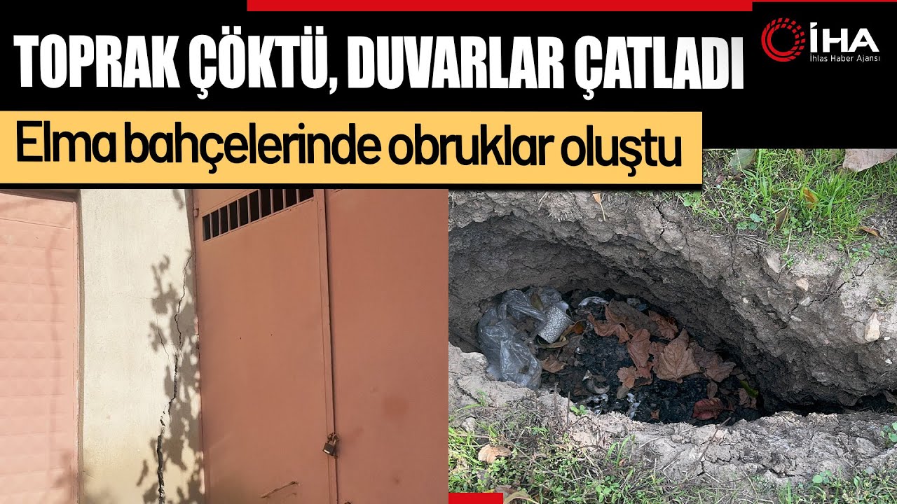Isparta’da Obruk Alarmı: Elma Bahçelerinde Çökme, Evlerde Çatlak