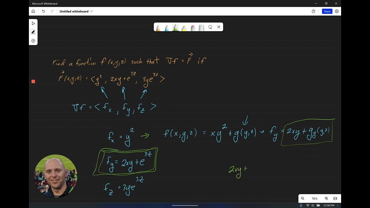 Finding a Potential Function of a Conservative Vector Field