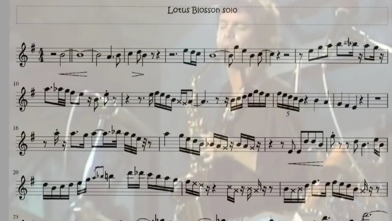 Transcription solo David Sanborn - Lotus Blossom